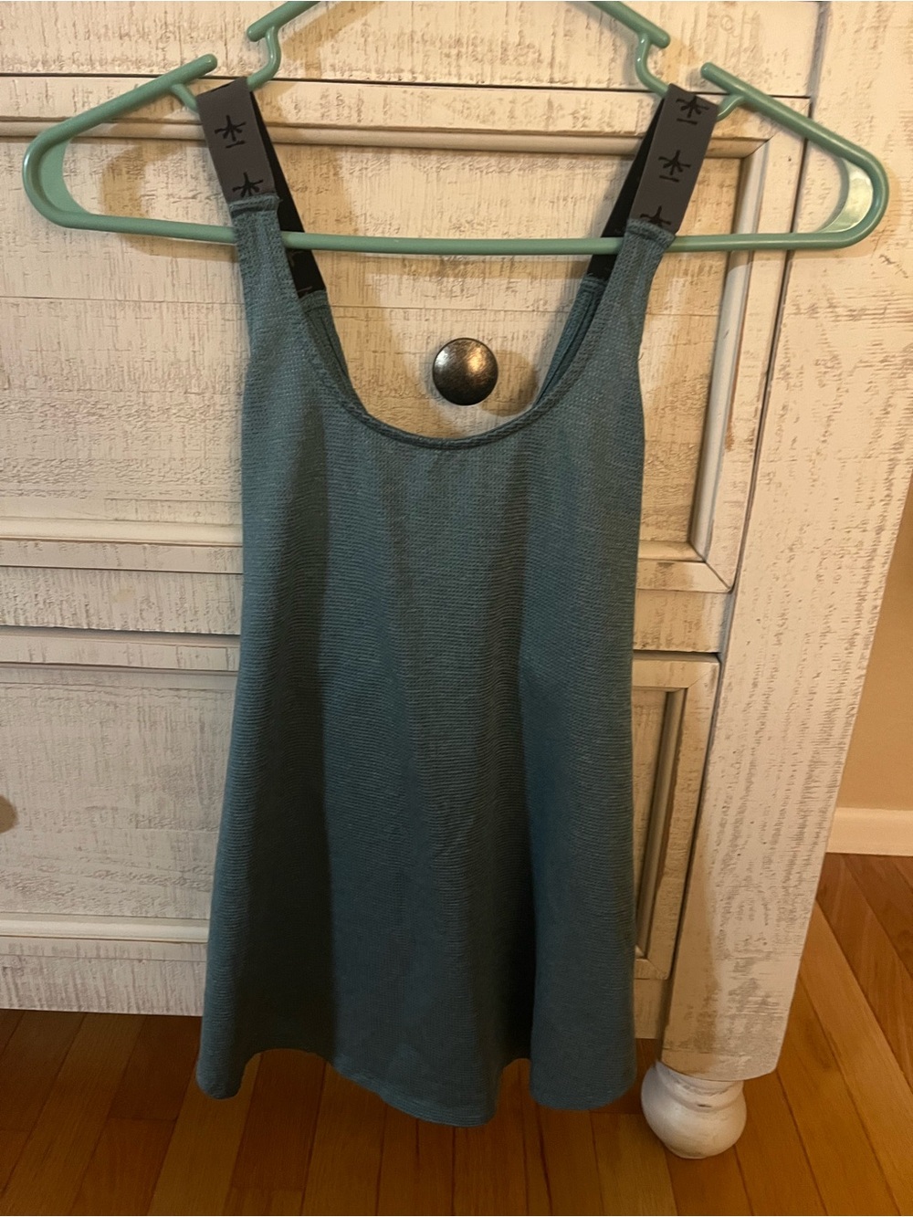 Soybu Teal Scoop Neck Tank Top